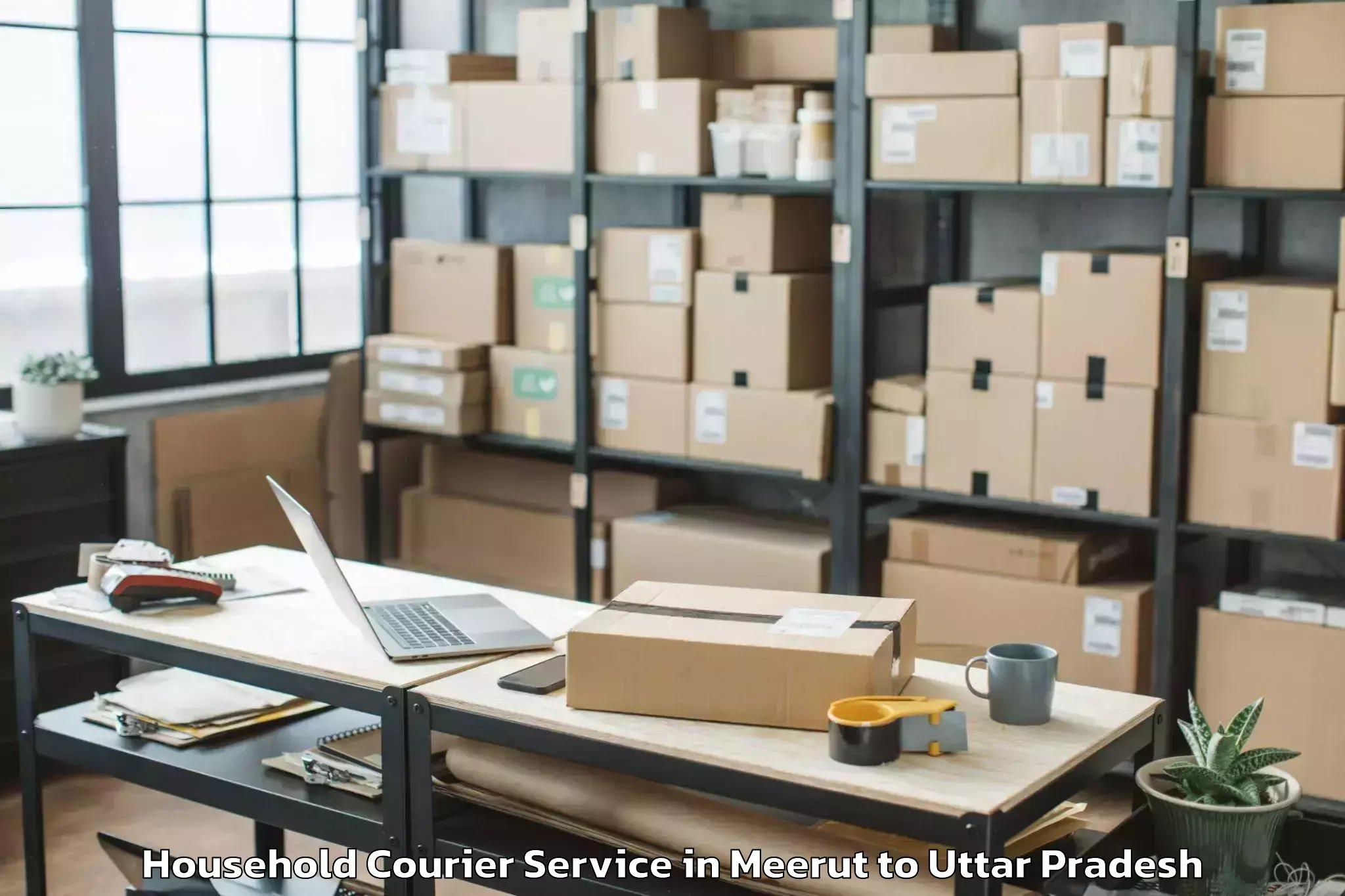 Hassle-Free Meerut to Sirathu Household Courier